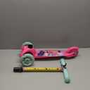 Self Balancing Kick Scooter with Light Up Wheels, Extra Wide Deck, 3 Wheel Platform, Foot Activated Brake, 75 lbs Limit, Kids & Toddlers Girls or Boys, for Ages 3 and Up (Barbie)