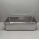 UWANGPET Stainless Steel Cat Litter Box,Odour Proof Litter Pan, Non-Stick, Easy to Clean, Rust Resistant, Non-Slip Rubber Feet