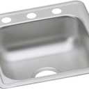 Elkay Dayton D117213 Single Bowl Top Mount Stainless Steel Bar Sink