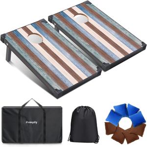 3'x2' Cornhole Set MDF for Adults with 8 Bean Bags & Carry Case Corn Hole
