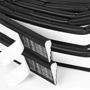 2 Pcs 196 Inch Wedge-Shape Foam Window Weather Stripping Door Seal Insulation Strip, Soundproofing Window Inserts Foam Self Adhesive Draft Stopper Light Blocker for Winter Window Door Gaps, Black (16.4FT - 2PCS)