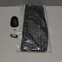 Wireless Keyboard and Mouse Combo, Full-Sized 2.4GHz Wireless Keyboard with Comfortable Palm Rest and Optical Wireless Mouse for Windows, Mac OS PC/Desktops/Computer/Laptops (Black)