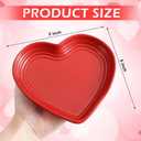 3 Pcs Red Heart Shaped Spoon Rest Mother's Day 5 Inch Heart Ceramic Spoon Holder Cooking Utensil Rest for Stove Top Spatula Kitchen Counter Dining Cute Birthday Mother's Day