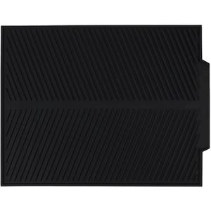Dish Drying Mat for Kitchen Counter, Silicone Large Dish Drying Pad, Easy Clean Non-slipping Heat Resistant Dish Rack Mat, Foldable Dish Drain Mat, 17'' x 13'', Black