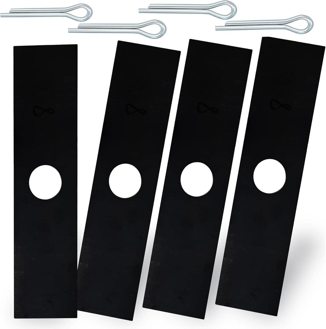 8" Edger Blades Replacement 613223 - Compatible with Maruyama Ryobi Echo Stihl Green Machine Edger Replace 720237001 41337134101 237001 216062, 1 Inch Center Hole, 4 Pack