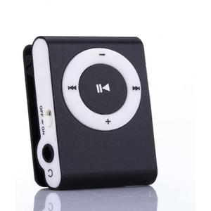 Mxzzand MP3 Portable Music Player Mini MP3 Back Clip Player Serviceable with Memory Card and Cable(Black)