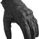 sibewora Motorcycle Gloves for Men Motocycle Gloves Touchscreen Full Finger Leather Gloves Riding Driving Biker Glove Black (XXL)