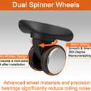 Wheels Replacement Kit for Samsonite Freeform Hardside Carry On Suitcase Luggage(2 Pack)
