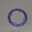DECKAS Round Oval 104BCD 34T Narrow Wide Chainring Single Chainring for 6/ 7/ 8/ 9/ 10/ 11/ 12-Speed (Oval Blue, 34T)
