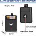 Kingdder 4 Pack 1 Channel Keychain Garage Door Remote Compatible with Linear DNT00026, Delta-3 310 Mhz 12 Volt Power Miniature Garage Door Opener Key Ring Transmitter, Black