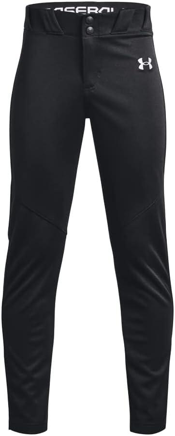 Under Armour Boys' Utility Baseball Pant (X-Small, Black / / White)