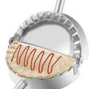 COTEY 6 Inch Empanda Press, Large Stainless Steel Dumpling Maker, 2-in-1 Dough Cutter/Dumpling Mold for Empanada, Dumpling, Ravioli, Pierogi & Hand Pie