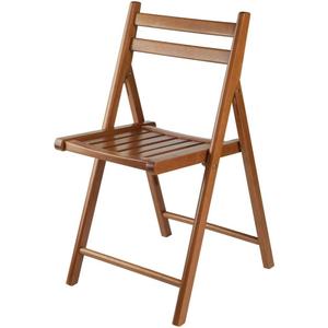 Winsome Robin Folding Chair Set, No assembly, Teak, Set of 4 (17.64W x 19.8D x 32.68H In)