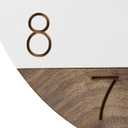 La Crosse Clock 404-3630B 12 inch Ivory Sierra Wood Quartz Analog Wall Clock