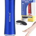 Electric Foot Callus Remover,MOWLIE Electric Foot Care Tools with Speed Controller and 60pcs Replacement Sandpaper Disk for Men Women Dead Dry Crack Skin Calluses (Blue)