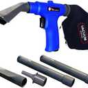 LEMATEC Dual-Action Pneumatic Vacuum & Air Blow Gun with 6 Attachments - 150 PSI Multi-Functional Air Compressor Tool for Automotive & Workshop Cleaning - Vacuum-blower