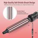 Thermal Brush, Heated Round Brush & Small Curling Iron with Ceramic Ionic Technology, 1/2 inch for Volumizing & Styling, Travel-Friendly Hot Comb with Adjustable TemperatureRose Gold 0.5 inch