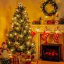 Minetom C9 Clear Christmas String Lights, 100FT 100 Bulbs Bright & Warm Outdoor Christmas Lights, Long Life C9 String Lights for Tree Patio Gazebo Wreath, Green Wire