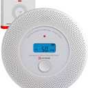 10-Year Sealed Battery 2-in-1 Smoke & Carbon Monoxide Detector Alarm | CO & Smoke Alarm Detector with Backlit LCD Display & V-0 Flame-Retardant Housing (1-Pack), Expiration Date Not Found 