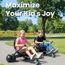 Awwscooter K1 Go-Kart Seat Attachment for Self-Balancing Scooters, Adjustable Frame Fits 6.5"/8"/10" Boards, Easy Install, Kids & Family Fun (Scooter Not Included)Classic Black
