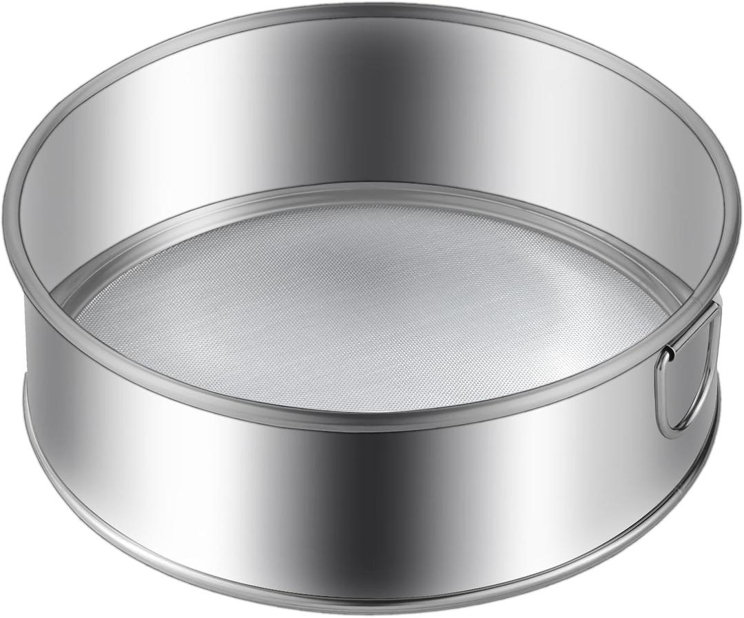1 Pack Flour Sifter,Stainless Steel Fine Mesh Strainers Flour Sieve,60 Mesh Round Sifter for Baking Cake Bread (6-Inch)