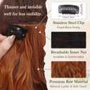 BARSDAR Copper Red Clip in Hair Extensions - 12 Inch Short Wavy Copper Red Clip in Hair Extensions for Women - 6PCs Full Head Thick Soft Synthetic Auburn Hairpieces Daily Party