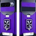 Multifunctional Google Pixel 10 Case/Pixel 10 Pro Case with Card Holder and Sliding Camera Cover - Wireless Charging Compatible Pixel 10/10 Pro Wallet Case with Magnetic Kickstand (Purple)