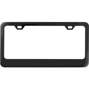 GG Grand General 60438 Black Semi-Gloss Powder Coated License Plate Frame with 2 Holes