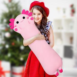 Plush Axolotl Toy Stuffed Animal Axolotl Toy Pillow Body Pillow Gift for Kids and Girls (Pink,110cm/43.3in)
