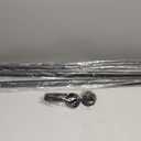 Tension Curtain Rod 41-165" Heavy Duty No Drilling Adjustable Black, 1.26"