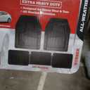 Dickies 5-Piece Maximum Coverage Floor Mats, All-Weather Mats for Cars, Trucks, SUVs — Black