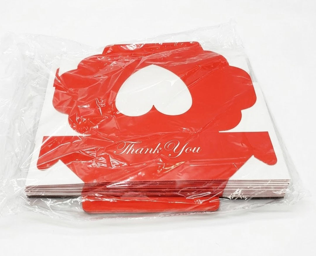 valintine boxes red thank you gift box