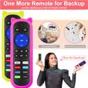 (Pack of 2) Remote Compatible with Roku Players and Roku TV Remote, for Roku Box 1 2 3 4,Roku Express/+, Premiere/+, Ultra and TCL Hisense Onn Element Philips Roku TV with Anti-Lost Case