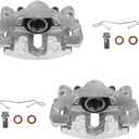 Autoround 19B2974 19B2975 Front Brake Caliper w/Bracket Fit for Audi & Volkswagen Models - Jetta 2005-2018/ A3 2010-2013/ Beetle 2012-2019/ Golf 2010-2014/ A1 11-13 / Bora, Both Driver Passenger Side