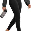 ODODOS Tummy Control 7/8 Compression Leggings for Women 25" High Waist Workout Yoga Pants with High-Positioned Pockets, Large