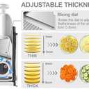 Safer Mandoline Slicer For Kitchen, Potato Slicer for Chips, Vegetable & Food Cutter, Thickness Adjustable 0.1-8 mm, Kitchen Faster Slice Artifact (Only Slicer) (Gray)