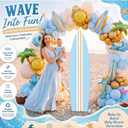 Gemscream Baby on Board Baby Shower Decorations 60 x 15 Inch Summer Surfboard Backdrop Sea Surf Theme Party Decoration Photo Prop for Birthday Gender Reveal Party Supplies