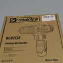 FADAKWALT Cordless Drill Set,12V Power Drill Set with Battery and Charger, Electric Driver/Drill Bits, 3/8'' Keyless Chuck,21+1 Torque Setting, 180 inch-lbs, with LED Electric Drill Set (Green)