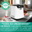 Whynter Ice Cream Maker Machine Automatic 1.28 Qt Upright with Built-in Compressor, LCD Digital Display & Timer, No Pre-Freezing, ICM-128WS, White