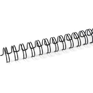 Rayson Double Loop Binding Wires 1/4 Inch - 3 to 1 Pitch Wire Binding Capacity 20 Sheets, 11 inch Length, 32-Loop Black Wire Ring Pack of 100 to Bind Reports and Projects