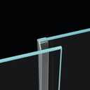 Sliding Glass Door Side Seal Strip 100” Frameless Shower Door Sweep for 1/ 4" Framelss Sliding Glass Door