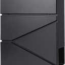 Decaller Metal Wall Mounted Mailboxes with Key Lock, Large Mail Box with Newspaper Compartment, Black, 13" x 14 2/5" x 4 1/5"