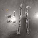 Sidelight Curtain Rod for French Doors - 3/8" Diameter, 10-16 Inch Adjustable, Includes Adhesive & Screw Brackets for Small Window Curtains, Set of 2, Black