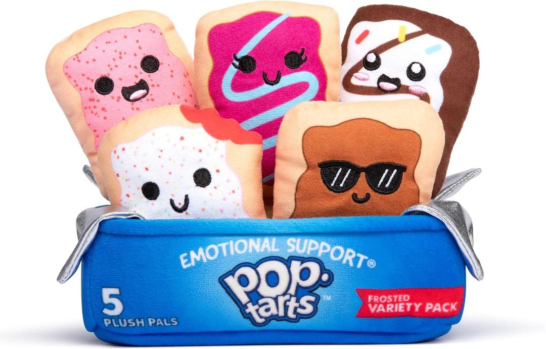 Pop-Tarts Emotional Support by Relatable, Snack-Inspired Pals, Full of Bite-Sized Plushies and Cute Stuff, Unexpected Funny Gifts for Loved Ones, Includes 5 Plush Pals with Plush Box