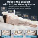 Memory Foam 4 Inch Mattress Topper Queen for Back Pain Relief