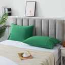 H HOUSEHOLD Super Soft Smooth King Size Pillowcases - Breathable Jersey Knit Fabric, King Size, Cool Touch for Better Sleep (Green, King Size 20" x 36")