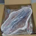 HOUSE DAY Velvet Skirt Hangers 24 Pack, White Velvet Hanger with Adjustable Clips, Space Saving Slim Pant Hangers, Heavy Duty Non Slip Clip Hanger for Pants, Skirts, Shorts