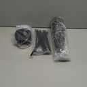 Amyhill 12 Pcs Reusable Glitter Cups with Lids and Straws 24 oz Plastic Tumbler Iced Coffee Cup Travel Mug Party Cups for Smoothie Juice Birthday Sleepover Party Supplies for Girls(Black)