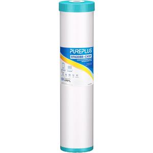 PUREPLUS 20"x4.5" Whole House KDF Water Filter, Heavy Metal Removal, 1 Pack