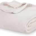 Berkshire Blanket Classic VelvetLoft Solid Bed Blanket,King Size Bed Blanket,Lightweight Cozy Flannel Plush Blanket for Bed and Couch,Macadamia,90x108 Inches